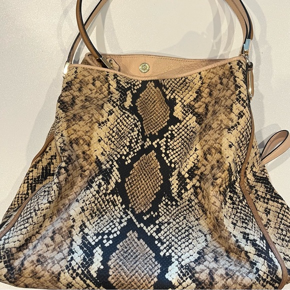 Authentic Coach Snake Skin Fabric Bag - Picture 1 of 7